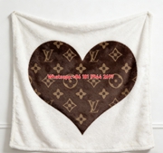 LV Monogram Heart Shaped Fleece Blanket 229